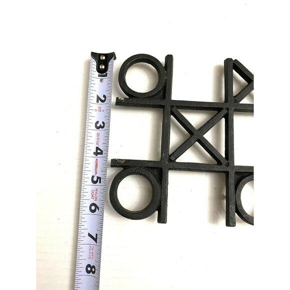 VINTAGE VICTOR GOLDMAN TIC  Tac Toe Cast Iron Trivet Hot Plate Holder - Picture 2 of 8